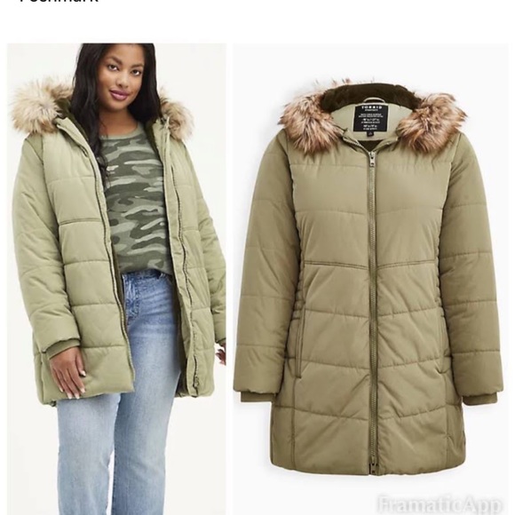 Torrid 2x faux fur parka - Picture 3 of 3